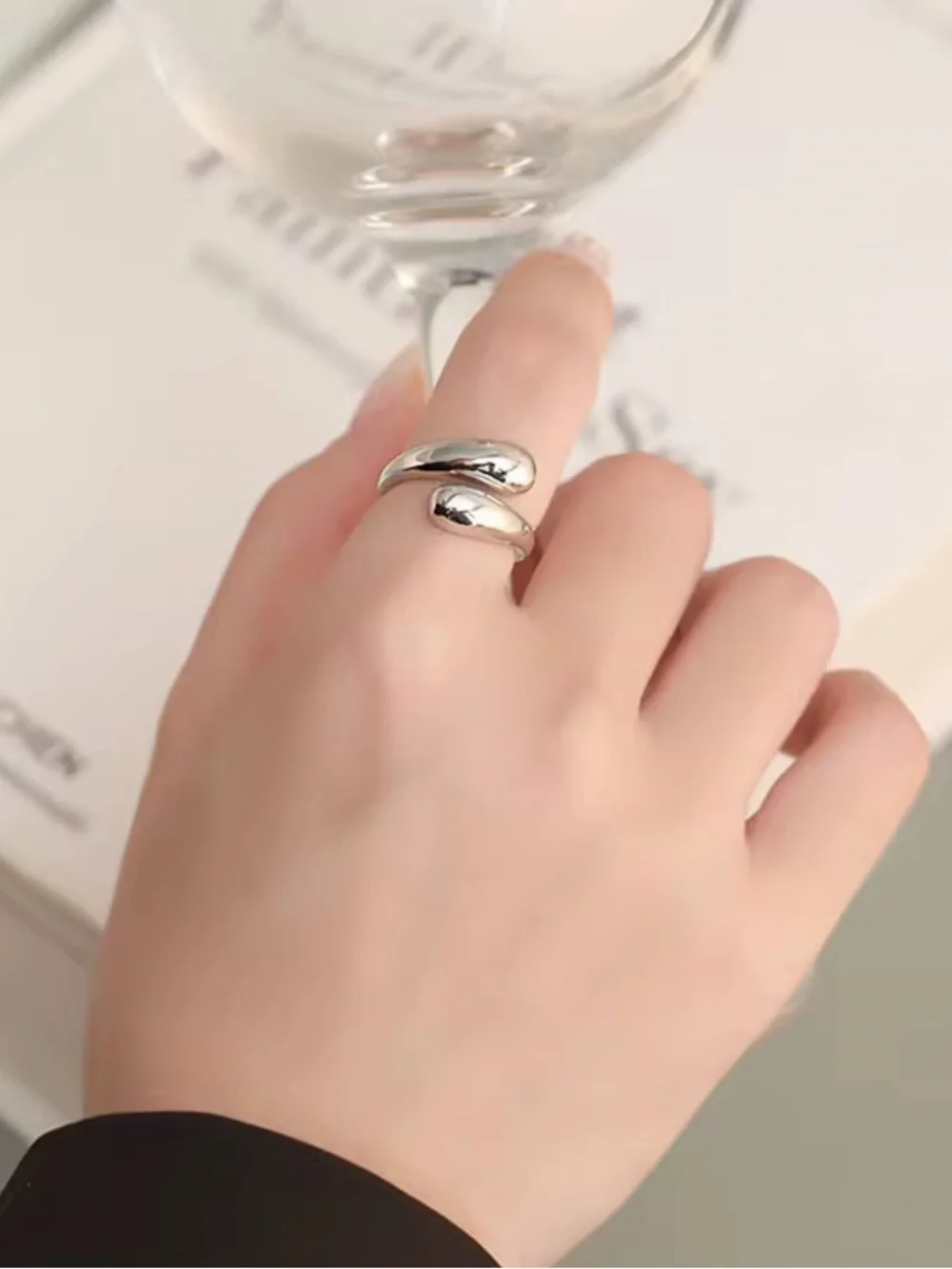 Silver Open Wave Ring